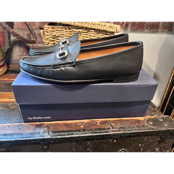 Jay Butler Millbank Bit Loafer - Black Full Grain Leather with Gold Bit 11.5 main image 5